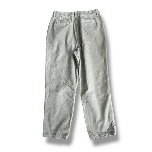 Talbots Petites Women's Stretch Cream Color Corduroy Flat Front Wide Leg 12P - Picture 3 of 6